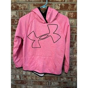 Under Armour Sweatshirt Hoodie Youth Girls Large Pink Storm Pullover